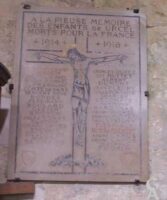 Plaque commémorative de l'église