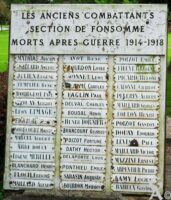 Plaque commémorative des Anciens Combattants