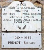 Plaque Commémorative de l'église