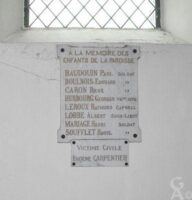 Plaque Commémorative de l'Eglise