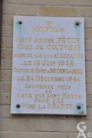 Plaque Commémorative de l'Abbé PETIN