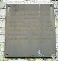 Plaque Commémorative de l'Eglise