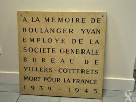 Plaque Commémorative de la Société Générale