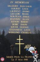 Plaque Commémorative 39-45