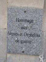 Plaque Commémorative des Veuves et Orphelins
