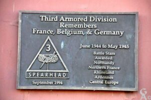 Plaque Commémorative de la 3rd Armored Division