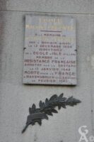 Plaque Commémorative du Collège Marthe LEFEVRE