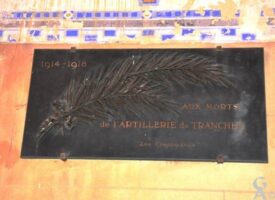 Plaque Commémorative de l'Artillerie de Tranchée