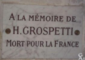 Plaque Commémorative H. GROSPETTI