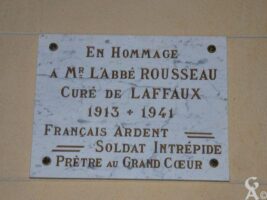 Plaque Commémorative de l'Abbé ROUSSEAU