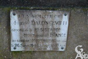 Plaque Commémorative Maurice DALONGEVILLE