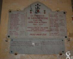 Plaque commémorative de l'église