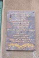 Plaque commémorative Laucher