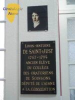 Collège Saint-Just : plaque commémorative Saint-Just
