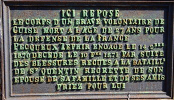 Tombe de Zephir Pecqueux-cimetière de Guise -A.Demolder