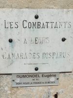 Plaque du cimetière