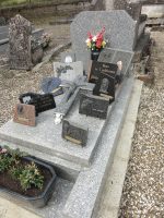 monument famille Mallon avec 2 plaques photographies M et Mme - Npryjmak