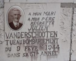 plaque commémorative tué lors du bombardement du 09.02.1944 - jphBrazier