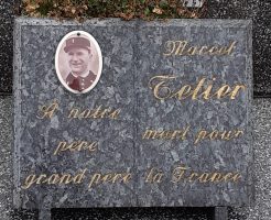 plaque commémorative sur la tombe de Marcel Tetier - JphBrazier