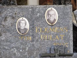 plaque avec photographie Klemens Bulat et Klémentyna Wajda - natty