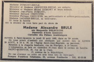 BRULÉ NÉE DELÉCLUSE