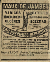 F. TOURNEUX, pharmacien - Les Tablettes laonnoises de 1908