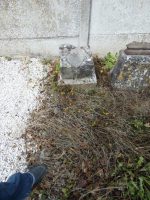 tombe abandonnée, petite pierre avec écusson gravé - JPBrazier