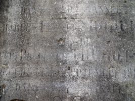 détail de l'inscription sur la stèle - natty