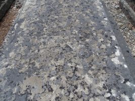 inscription sur pierre tombale en mauvais état - natty