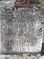 détail de la gravure sur la stèle en pierre - M.A.Schioppa