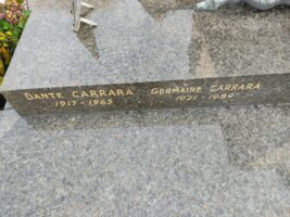 identification des défunts sur le côté de la pierre tombale - O.Dufour