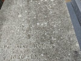 inscriptions sur la pierre tombale - O.Dufour