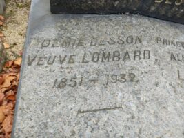 détail de l'inscription sur la pierre tombale - o.Dufour 