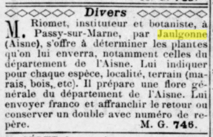 RIOMET Passy Sur Marne