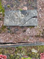 plaque d'identification posée sur la pierre tombale - O.Dufour