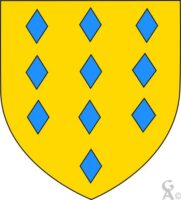 Blason : D'or à dix losanges d'azur ordonnés : 3,3,3,1 - Contributeur : W.Vaudron