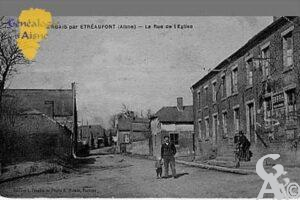Rue de l'église en 1906 - Contributeur : Jean Claude Menu