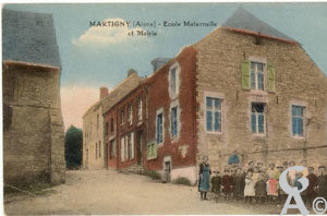 L'école maternelle et la mairie- Colette Brille