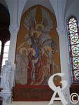 L'église - Fresque d'Emile Flamant