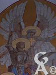 L'église - Fresque d'Emile Flamant