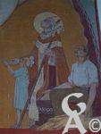 L'église - Fresque d'Emile Flamant 