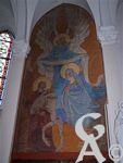 L'église - Fresque d'Emile Flamant