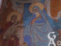L'église - Fresque d'Emile Flamant