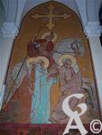 L'église - Fresque d'Emile Flamant