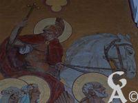 L'église - Fresque d'Emile Flamant