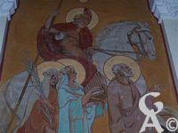 L'église - Fresque d'Emile Flamant