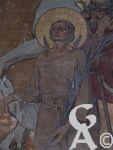 L'église - Fresque d'Emile Flamant
