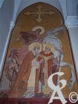 L'église - Fresque d'Emile Flamant