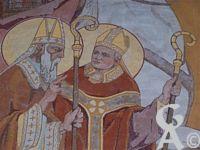 L'église - Fresque d'Emile Flamant