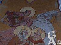 L'église - Fresque d'Emile Flamant